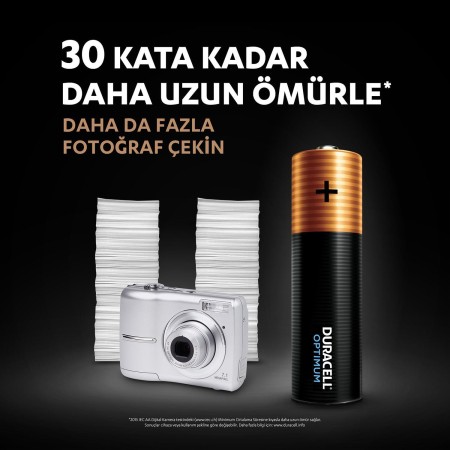 Duracell Optimum AA Alkalin Pil, 1,5 V LR6 MN1500, 4’lü paket - Thumbnail