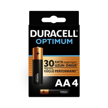 Duracell Optimum AA Alkalin Pil, 1,5 V LR6 MN1500, 4’lü paket - Thumbnail