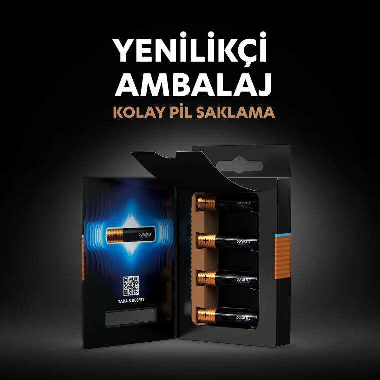 Duracell Optimum AAA Alkalin Pil, 1,5 V LR03 MN2400, 8’li paket - 5
