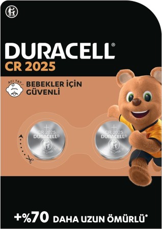 Duracell - Duracell Özel 2025 Lityum Düğme Pil 3V (CR2025), 2’li Paket