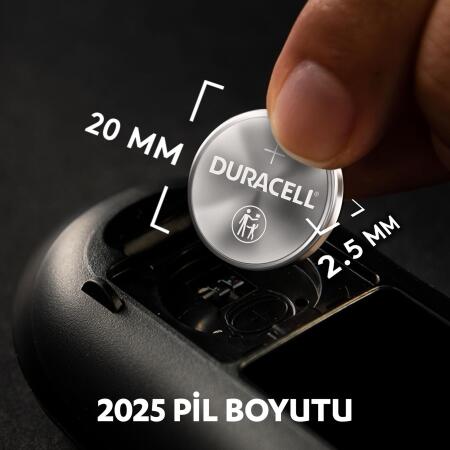 Duracell Özel 2025 Lityum Düğme Pil 3V (DL2025 / CR2025), 2’li paket - 7