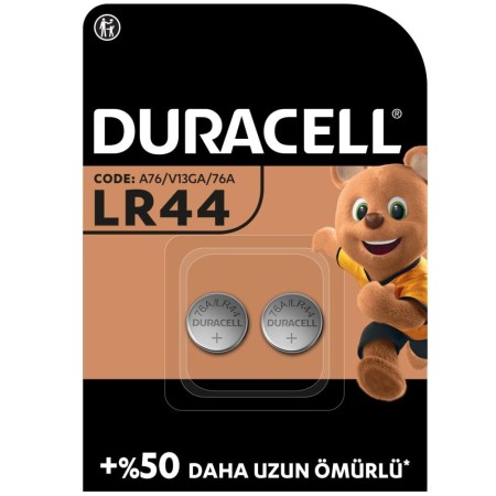 Duracell - Duracell Özel Alkalin LR44 Düğme Pil 1,5V (76A / A76 / V13GA), 2'li paket