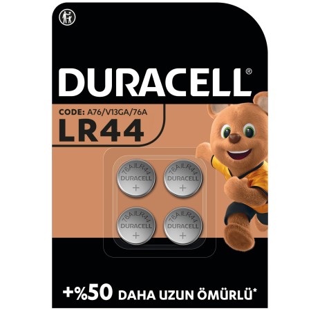 Duracell Özel LR44 Alkalin Düğme Pil 1,5V (76A / A76 / V13GA), 4'lü Paket - Thumbnail