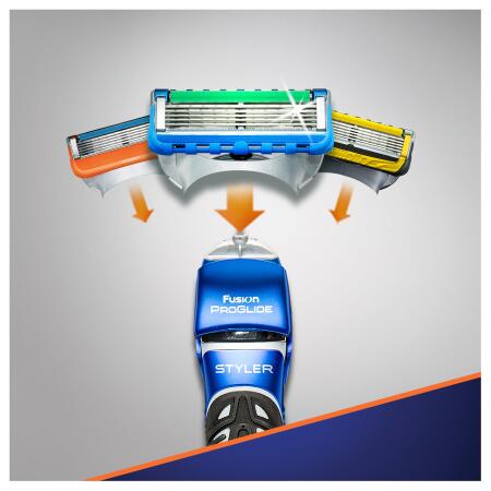 Gillette Fusion Styler 4'ü 1 Arada Hassas Vücut Tüyü ve Sakal Düzeltici Tıraş Makinesi - 4