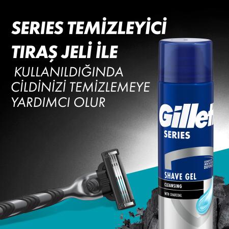 Gillette Mach3 Charcoal Tıraş Makinesi Gövde + 2 Başlık - 6