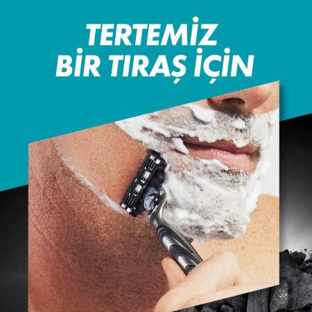 Gillette Mach3 Charcoal Tıraş Makinesi Gövde + 5 Başlık  - 2