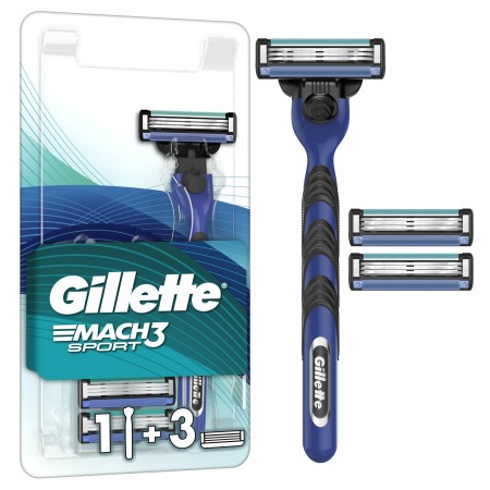 Gillette Mach3 Sport Tıraş Makinesi Gövde + 3 Başlık - 7
