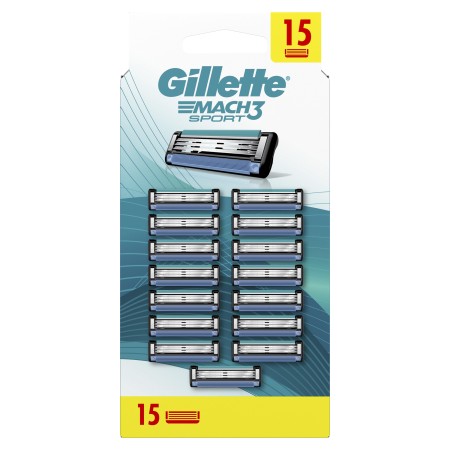 Gillette - Gillette Mach3 Sport Yedek Tıraş Bıçağı 15 Adet