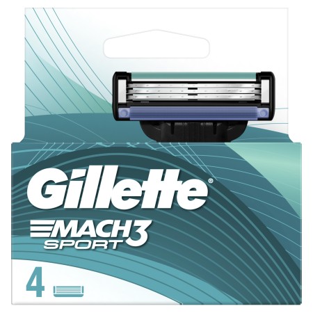 Gillette - Gillette Mach3 Sport Yedek Tıraş Bıçağı 4 Adet