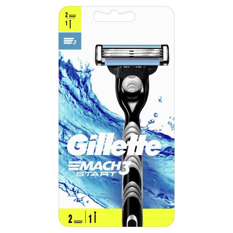 Gillette Mach3 Start Tıraş Makinesi Gövde + 2 Başlık - 1