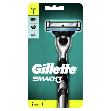 Gillette - Gillette Mach3 Tıraş Makinesi Gövde + 2 Başlık