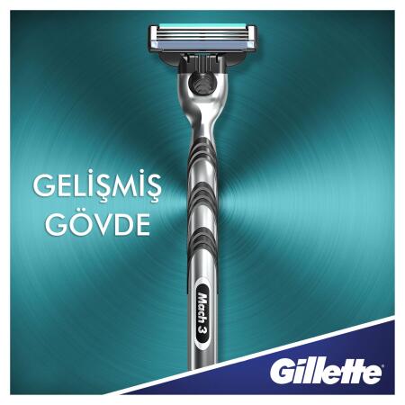 Gillette Mach3 Tıraş Makinesi Gövde + 2 Başlık - 8