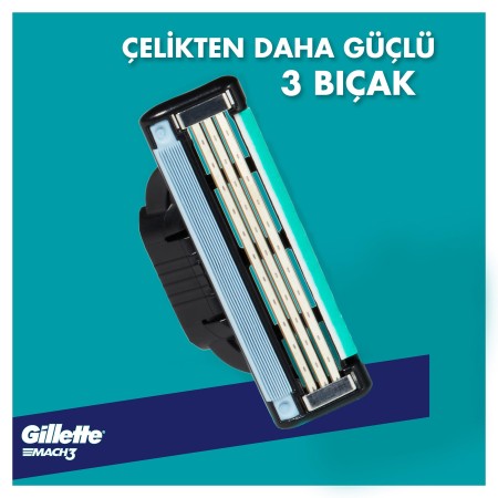 Gillette Mach3 Yedek Tıraş Bıçağı 12 Adet - Thumbnail