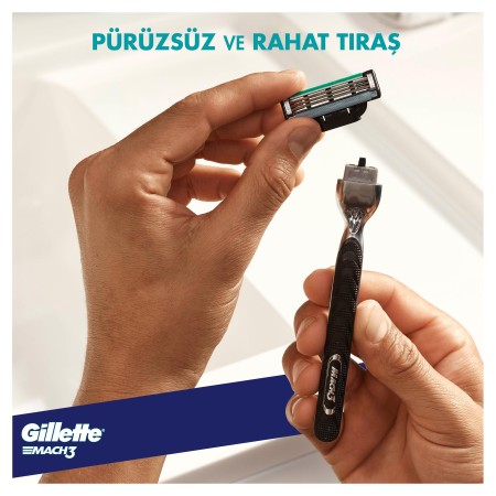 Gillette Mach3 Yedek Tıraş Bıçağı 12 Adet - Thumbnail