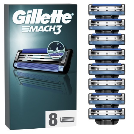 Gillette - Gillette Mach3 Yedek Tıraş Bıçağı 8 Adet