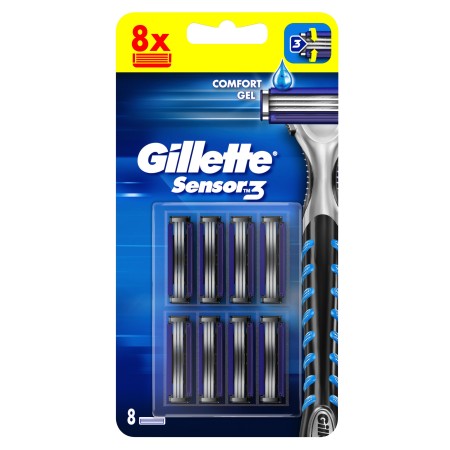 Gillette Sensor3 Yedek Tıraş Bıçağı 8 Adet - Thumbnail