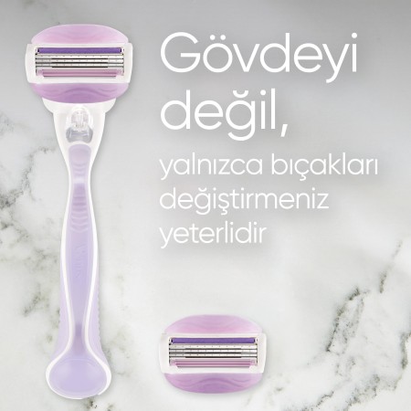 Gillette Venus Comfortglide Breeze Tıraş Makinesi Gövde + 2 Başlık - 6