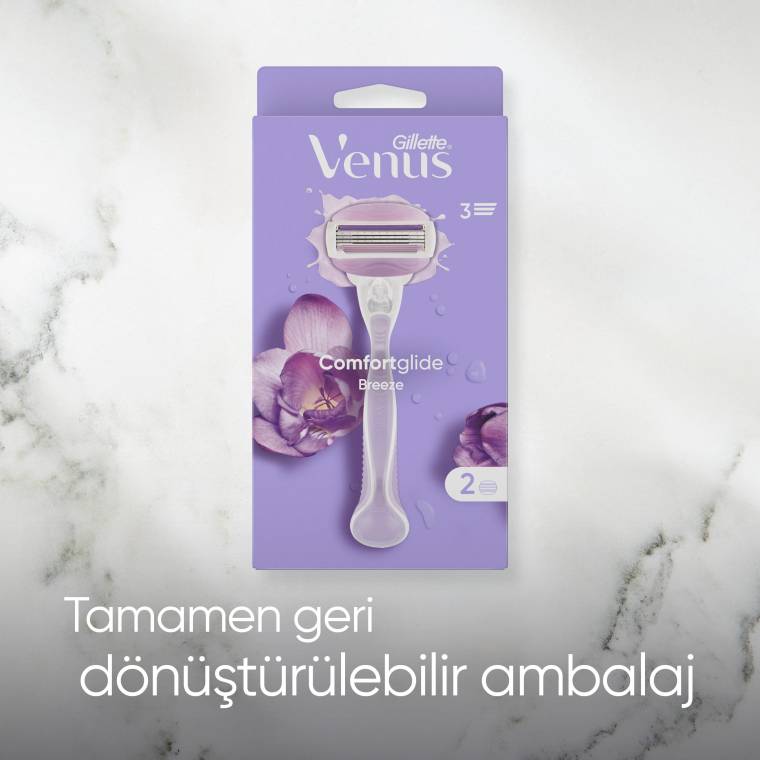 Gillette Venus Comfortglide Breeze Tıraş Makinesi Gövde + 2 Başlık - 7