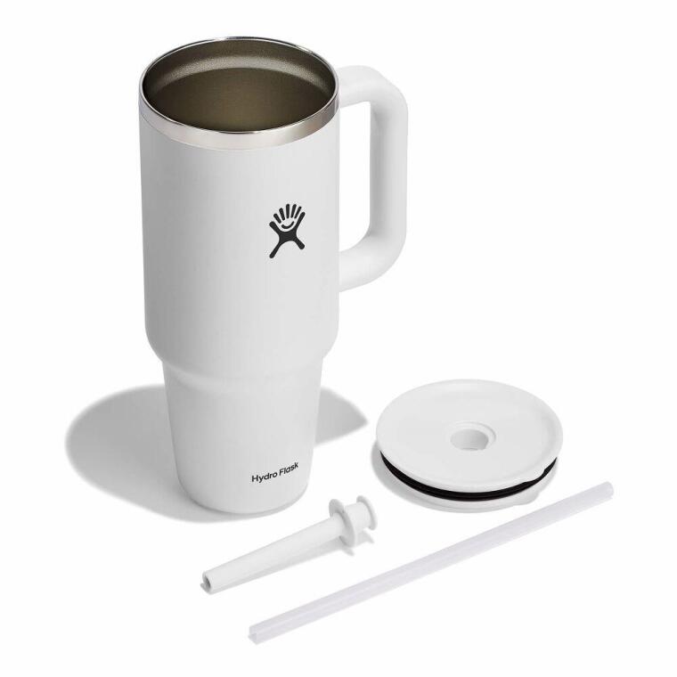 Hydro Flask All Around Travel Tumbler Pipetli Termos 1183 ml (40 Oz) - Beyaz - 4