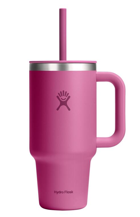 Hydro Flask All Around Travel Tumbler Pipetli Termos 946 ml (32 Oz) - Reef Pembe - 1