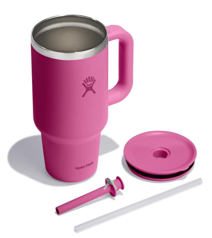 Hydro Flask All Around Travel Tumbler Pipetli Termos 946 ml (32 Oz) - Reef Pembe - 4