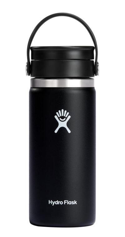 Hydro Flask Geniş Flex Sip Kapaklı Termos 473 ml (16 Oz) - Siyah - 1