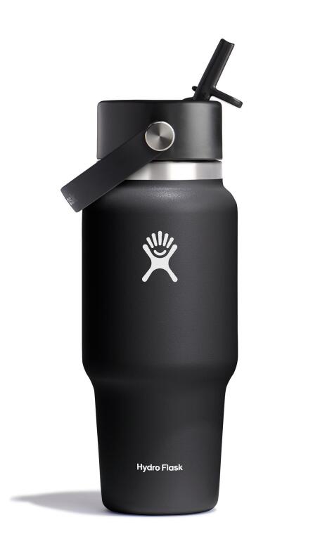 Hydro Flask Geniş Kapak Pipetli Seyahat Tipi Termos 710 ml (24 Oz) - Siyah - 1