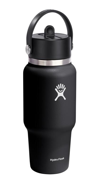 Hydro Flask Geniş Kapak Pipetli Seyahat Tipi Termos 710 ml (24 Oz) - Siyah - 2