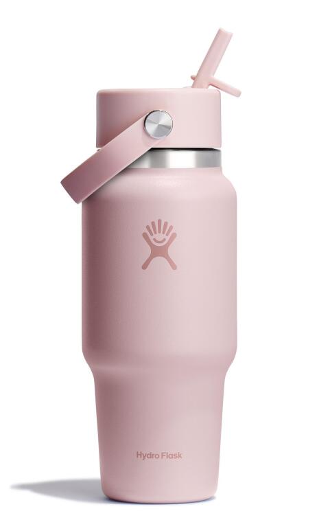 Hydro Flask Geniş Kapak Pipetli Seyahat Tipi Termos 710 ml (24 Oz) - Trillium Pembe - 1