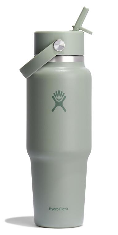 Hydro Flask Geniş Kapak Pipetli Seyahat Tipi Termos - 946 ml (32 Oz) - Agave Yeşil - 1