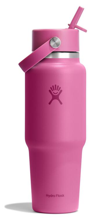 Hydro Flask Geniş Kapak Pipetli Seyahat Tipi Termos 946 ml (32 Oz) - Reef Pembe - 1
