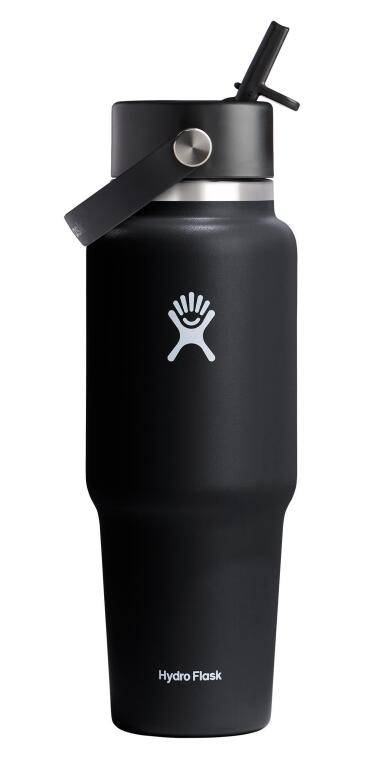 Hydro Flask Geniş Kapak Pipetli Seyahat Tipi Termos - 946 ml (32 Oz) - Siyah - 1