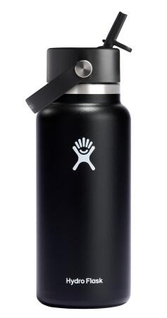 Hydro Flask Geniş Kapak Pipetli Termos 946 ml (32 Oz) - Siyah