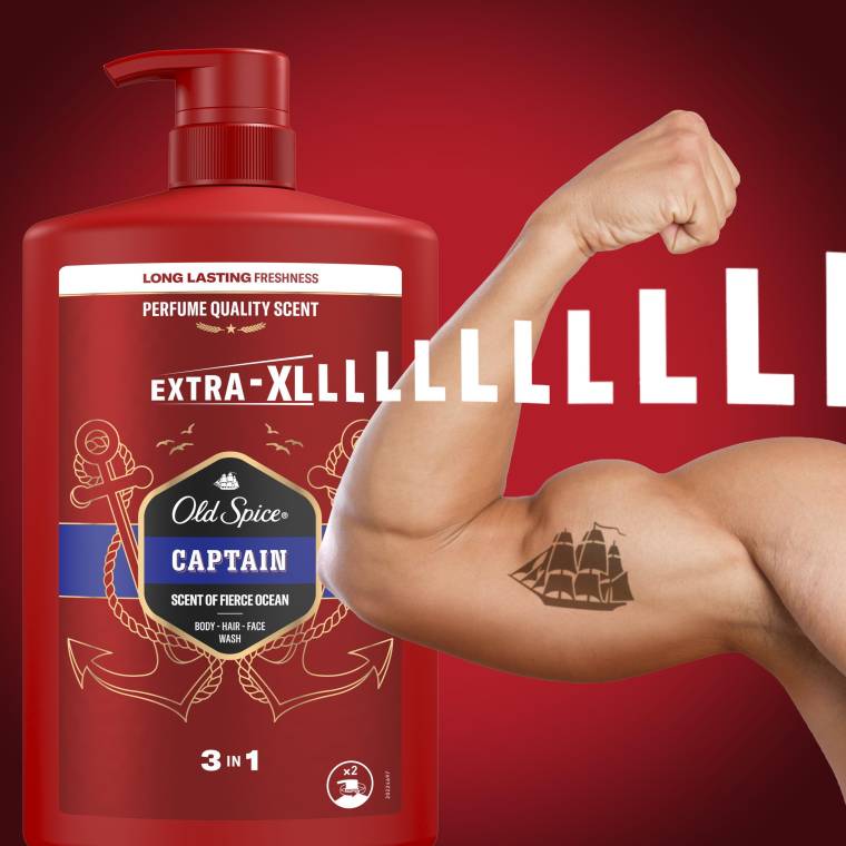 Old Spice Captain Erkek Duş Jeli ve Şampuan 1000 ml XXL Büyük Boy - 8