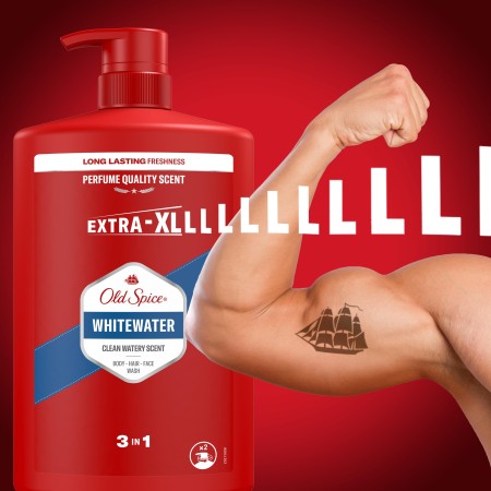 Old Spice Whitewater Erkek Duş Jeli ve Şampuan 1000 ml XXL Büyük Boy - Thumbnail