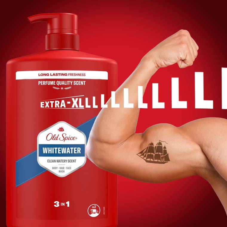 Old Spice Whitewater Erkek Duş Jeli ve Şampuan 1000 ml XXL Büyük Boy - 8