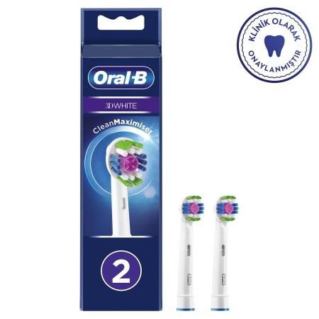Oral-B - Oral-B 3D White 2'li Diş Fırçası Yedek Başlığı EB18