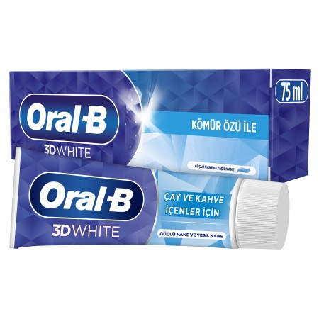 Oral-B 3D White Çay ve Kahve İçenler için Diş Macunu 75 ml - Thumbnail