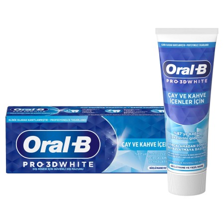 Oral-B 3D White Çay ve Kahve İçenler için Diş Macunu 75 ml - Thumbnail