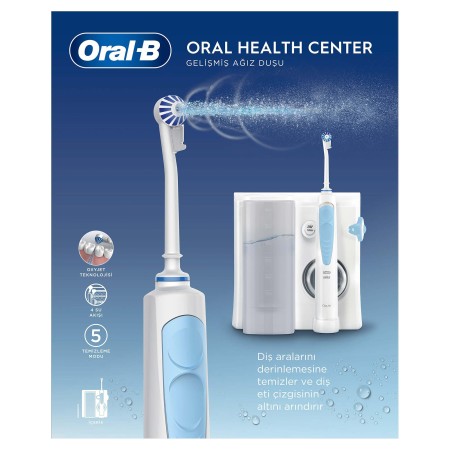 Oral-B Ağız Sağlığı Merkezi Ağız Duşu, 1 Oxyjet Başlığı, 1 Waterjet Başlığı - Thumbnail