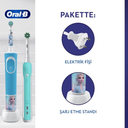 Oral-B Aile Paketi Pro 500 + D100 Frozen Şarjlı Diş Fırçası - Thumbnail