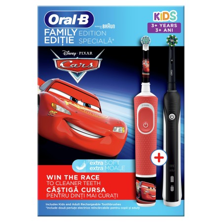 Oral-B Aile Paketi Pro Care 700 + D100 Cars Şarjlı Diş Fırçası - Thumbnail