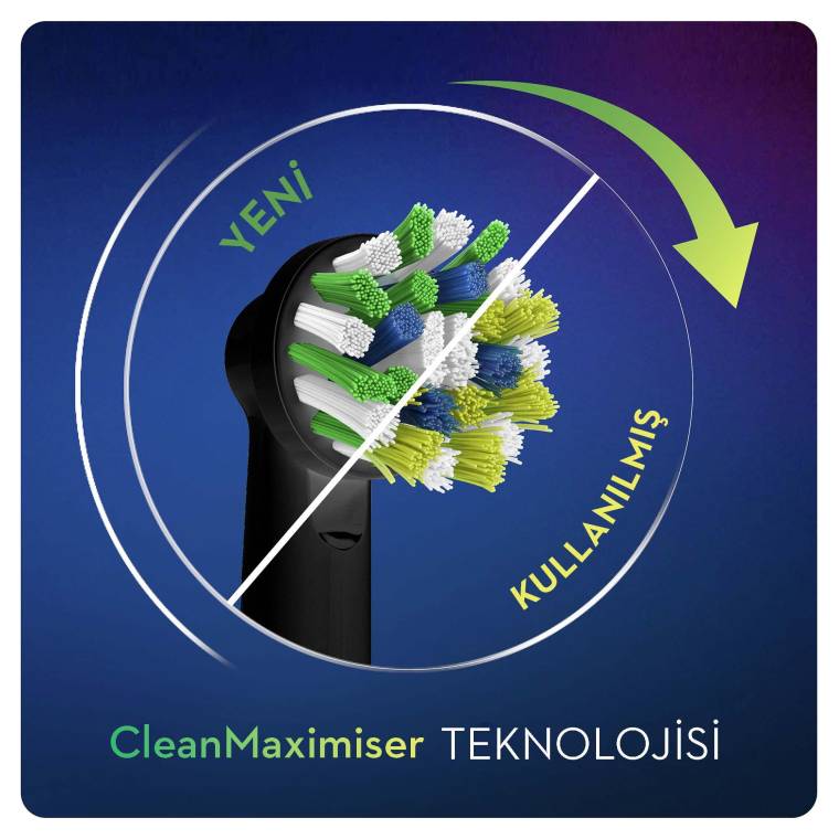 Oral-B Cross Action 2'li Diş Fırçası Yedek Başlığı EB50 Siyah - 3