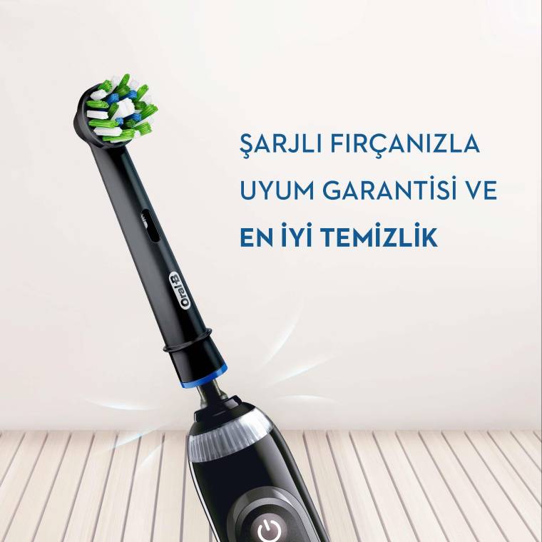 Oral-B Cross Action 2'li Diş Fırçası Yedek Başlığı EB50 Siyah - 4