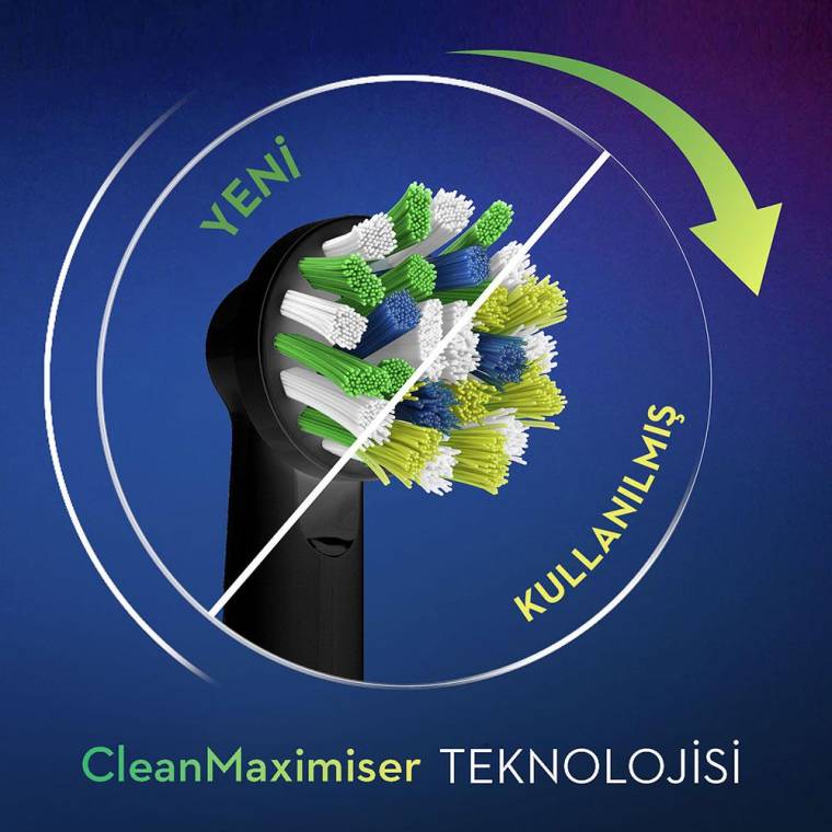 Oral-B Cross Action 4'lü Diş Fırçası Yedek Başlığı EB50 (Black) - 3