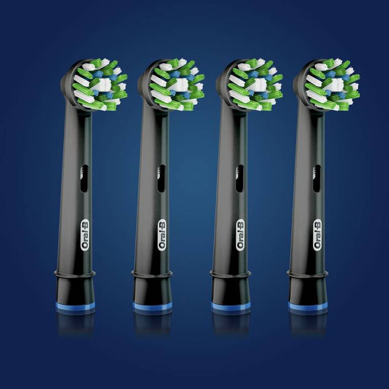 Oral-B Cross Action 4'lü Diş Fırçası Yedek Başlığı EB50 (Black) - 6