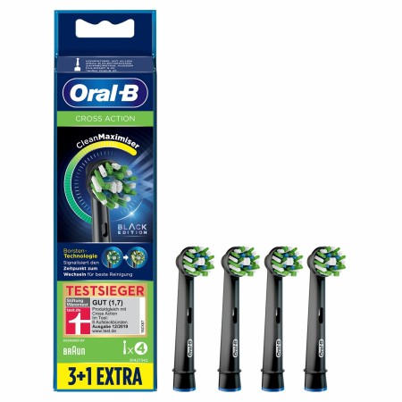 Oral-B - Oral-B Cross Action Clean Maximizer 3+1 Diş Fırçası Yedek Başlığı EB50 Siyah