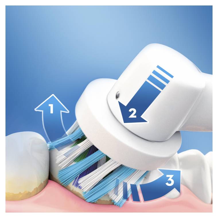 Oral-B D100 Vitality Cross Action Şarjlı Diş Fırçası - Beyaz - 3