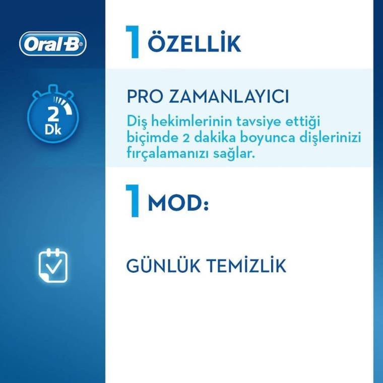 Oral-B D100 Vitality Cross Action Şarjlı Diş Fırçası - Beyaz - 5
