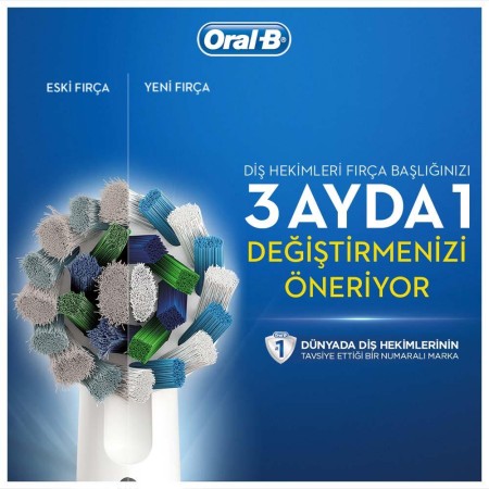 Oral-B D100 Vitality Cross Action Şarjlı Diş Fırçası - Siyah - Thumbnail